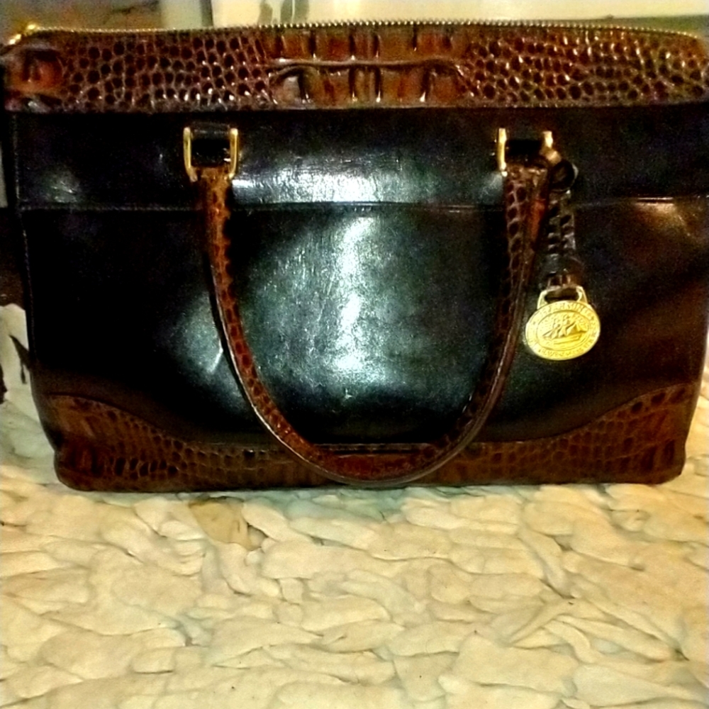 Brahmin Fairhaven Vintage Italian Leather and Crocodile Skin Purse (1982)